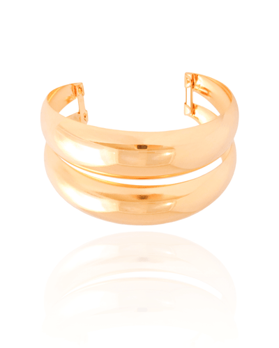 Bracelete Duas Peças Lisas Banhado a Ouro 18K