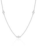 Choker Veneziana Pontos de Luz Cristal Ródio Branco