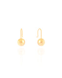 Brinco Gancho Bola Lisa 2.2 cm Banhado a Ouro 18K