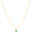 Gargantilha Ponto de Luz Esmeralda 4 mm Banhado a Ouro 18K - 40 cm