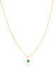 Gargantilha Ponto de Luz Esmeralda 4 mm Banhado a Ouro 18K - 40 cm