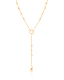 Gargantilha Gravata Bolinhas Banhado a Ouro 18K - 40 cm