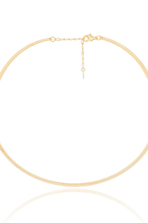 Aro Liso Flat Banhado a Ouro 18K