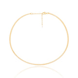 Aro Liso Flat Banhado a Ouro 18K