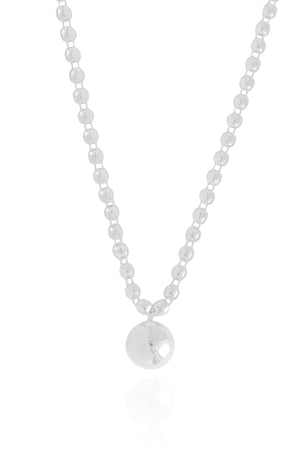 Choker Bolinhas Lisas Ródio Branco