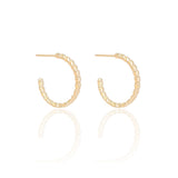 Brinco Argola Torcida 2 cm Banhado a Ouro 18K