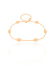 Pulseira Elos Ovais Lisos Banhado a Ouro 18K
