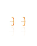Ear Hook Cravejado Colorido 1.9 cm Banhado a Ouro 18K