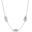 Gargantilha Veneziana Oval Liso Ródio Branco - 40 cm