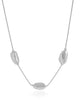 Gargantilha Veneziana Oval Liso Ródio Branco - 40 cm