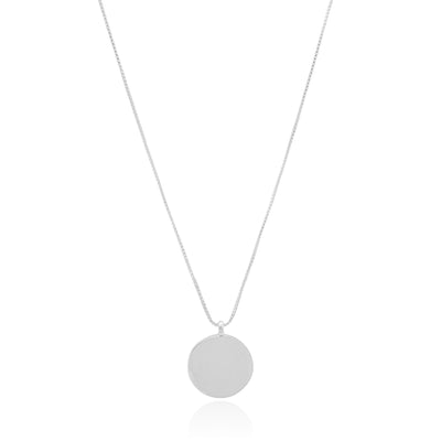Colar Veneziana com Redondo Liso Ródio Branco - 50 cm