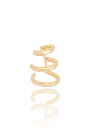 Piercing Três Filetes Lisos Banhado a Ouro 18K