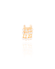 Piercing Fake Cravejado com Pérolas Banhado a Ouro 18K