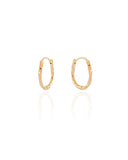 Brinco Argola Click Torcida Lisa 1.8 cm Banhado a Ouro 18K