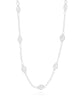 Gargantilha Grumet com Folhas Ródio Branco - 60 cm