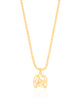 Gargantilha Ferradura Cavalo Cravejado Cristal Banhado a Ouro 18K - 45 cm