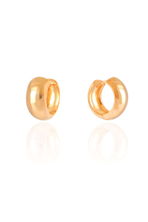 Brinco Argola Click Lisa 1.7 cm Banhado a Ouro 18K