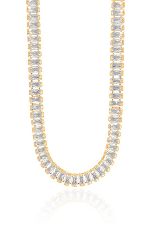 Choker Riviera Baguete Cristal