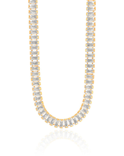 Choker Riviera Baguete Cristal - 33 cm