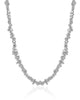 Choker Cascalhos Lisos Ródio Branco - 32 cm
