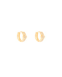 Brinco Argola Cravejada Cristal Banhado a Ouro 18K