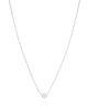 Gargantilha Pingente Redondo Liso Ródio Branco - 45 cm