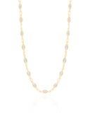 Choker Zircônia Navete Banhado a Ouro 18K - 32 cm