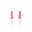 Brinco Ear Cuff Trio Pontos de Luz Rosa