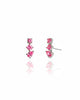 Brinco Ear Cuff Trio Pontos de Luz Rosa