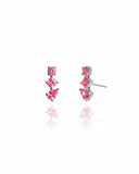 Brinco Ear Cuff Trio Pontos de Luz Rosa