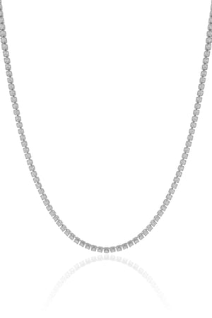 Choker Riviera Cristal 1.75 mm Ródio Branco