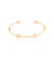 Bracelete Bolas Achatadas Lisas Banhado a Ouro 18K