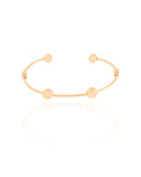 Bracelete Bolas Achatadas Lisas Banhado a Ouro 18K