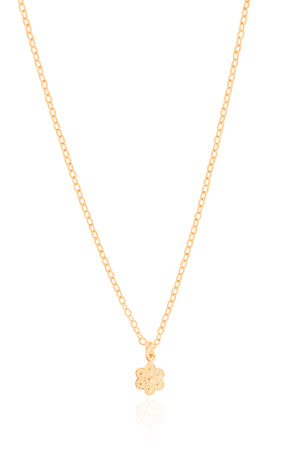 Gargantilha Infantil Elos Flor 6 mm Banhado a Ouro 18K - 35 cm