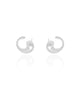 Ear Cuff Gota Lisa 1.7 cm Ródio Branco