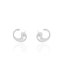 Ear Cuff Gota Lisa 1.7 cm Ródio Branco