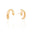 Ear Cuff Dois Filetes Lisos Banhado a Ouro 18K