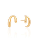Ear Cuff Dois Filetes Lisos Banhado a Ouro 18K