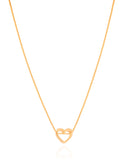 Gargantilha Veneziana Coração Vazado 1.0 cm Banhado a Ouro 18K - 45 cm