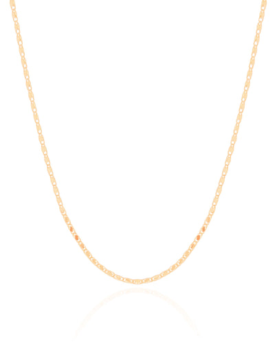 Choker Piastrine 1 mm Banhado a Ouro 18K - 31 cm