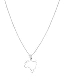Gargantilha Veneziana Brasil Vazado Ródio Branco - 45 cm