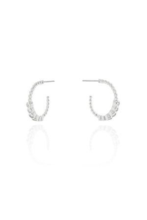 Brinco Argola Bolinhas e Cravejada Cristal