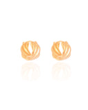 Brinco Argola Click Detalhada Lisa 1.5 cm Banhado a Ouro 18K