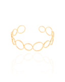 Bracelete Círculos 14 mm Banhado a Ouro 18K