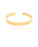 Bracelete Riscado Texturizado 7 mm Banhado a Ouro 18K