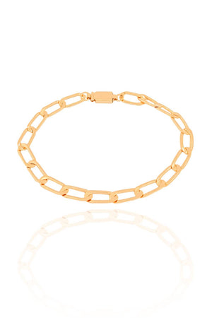 Pulseira Masculina Elos Retangular Alongado