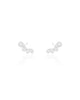 Ear Cuff Gotas Cravejadas Cristal Ródio Branco