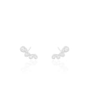 Ear Cuff Gotas Cravejadas Cristal Ródio Branco