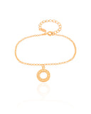 Pulseira Elos Portugueses Livrai-nos do Mal Banhado a Ouro 18K