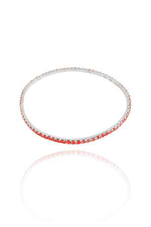 Pulseira Rivieira Safira Rosa 2 mm Maleável